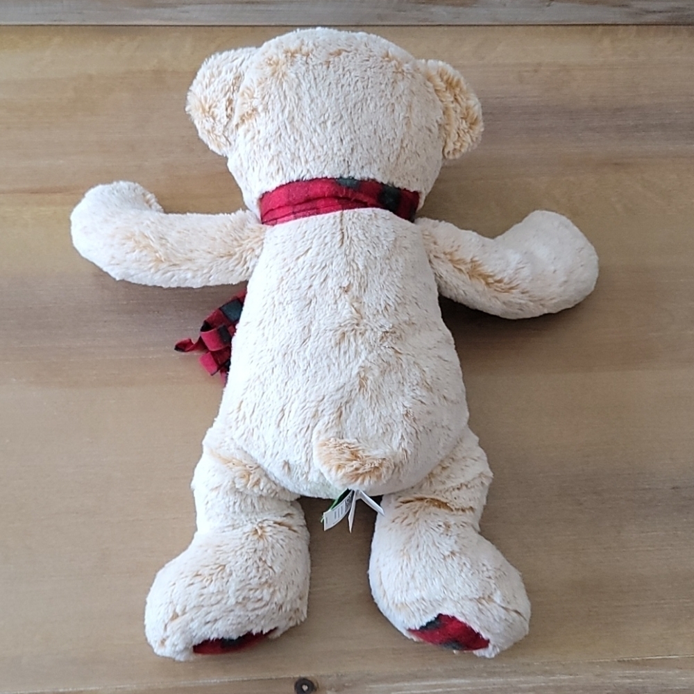 Wild Republic 18" Christmas Teddy Bear Plush Plaid Holiday Decor - Picture 6 of 10